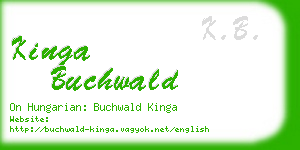 kinga buchwald business card